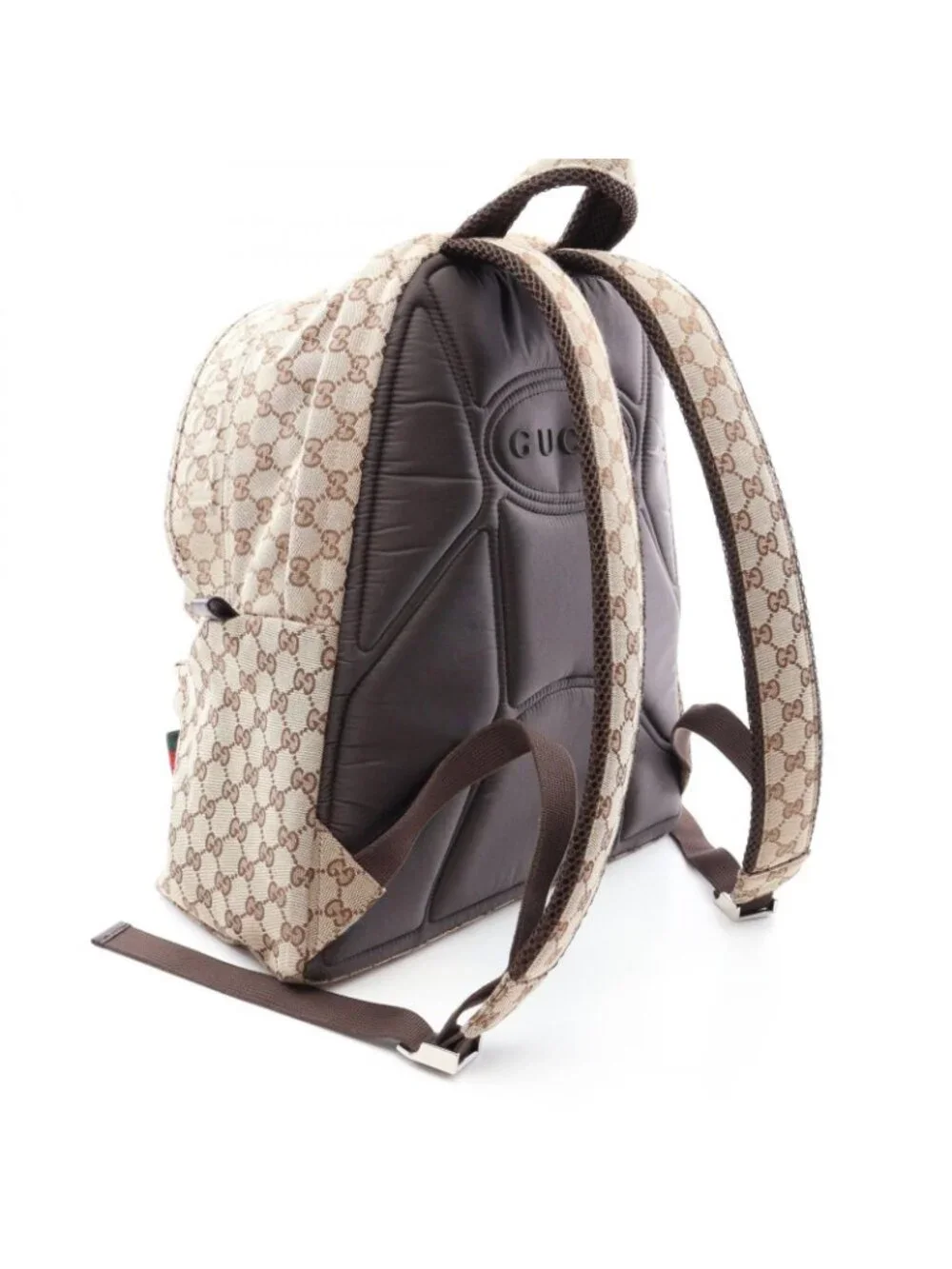 Gucci Backpack GG Canvas Beige Dark Brown